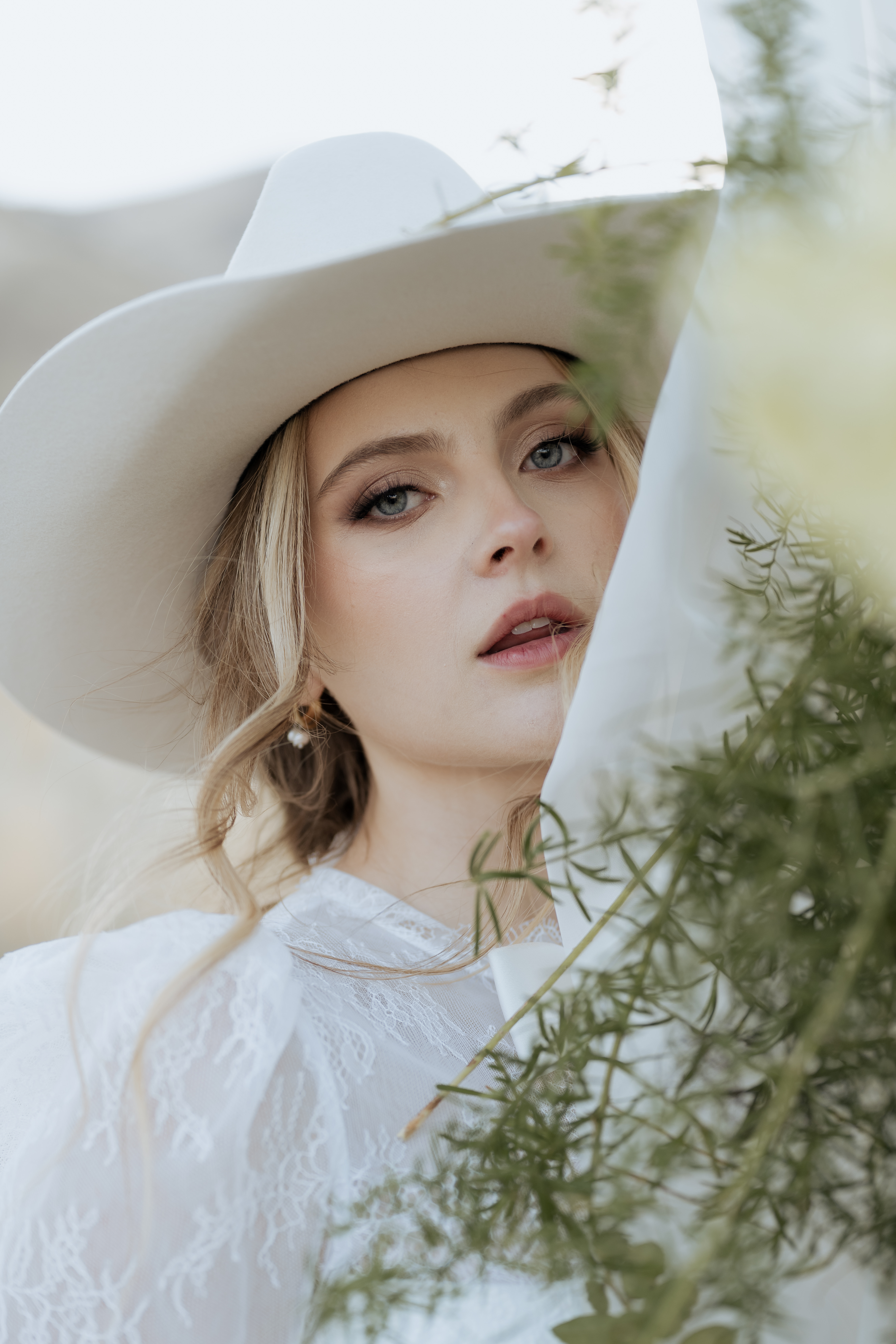 Glamour bridal makeup artistry at the Salt Flats, Utah
